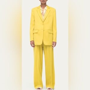Another Tomorrow Oversized  Wool blend Blazer In Yellow  Size 40
